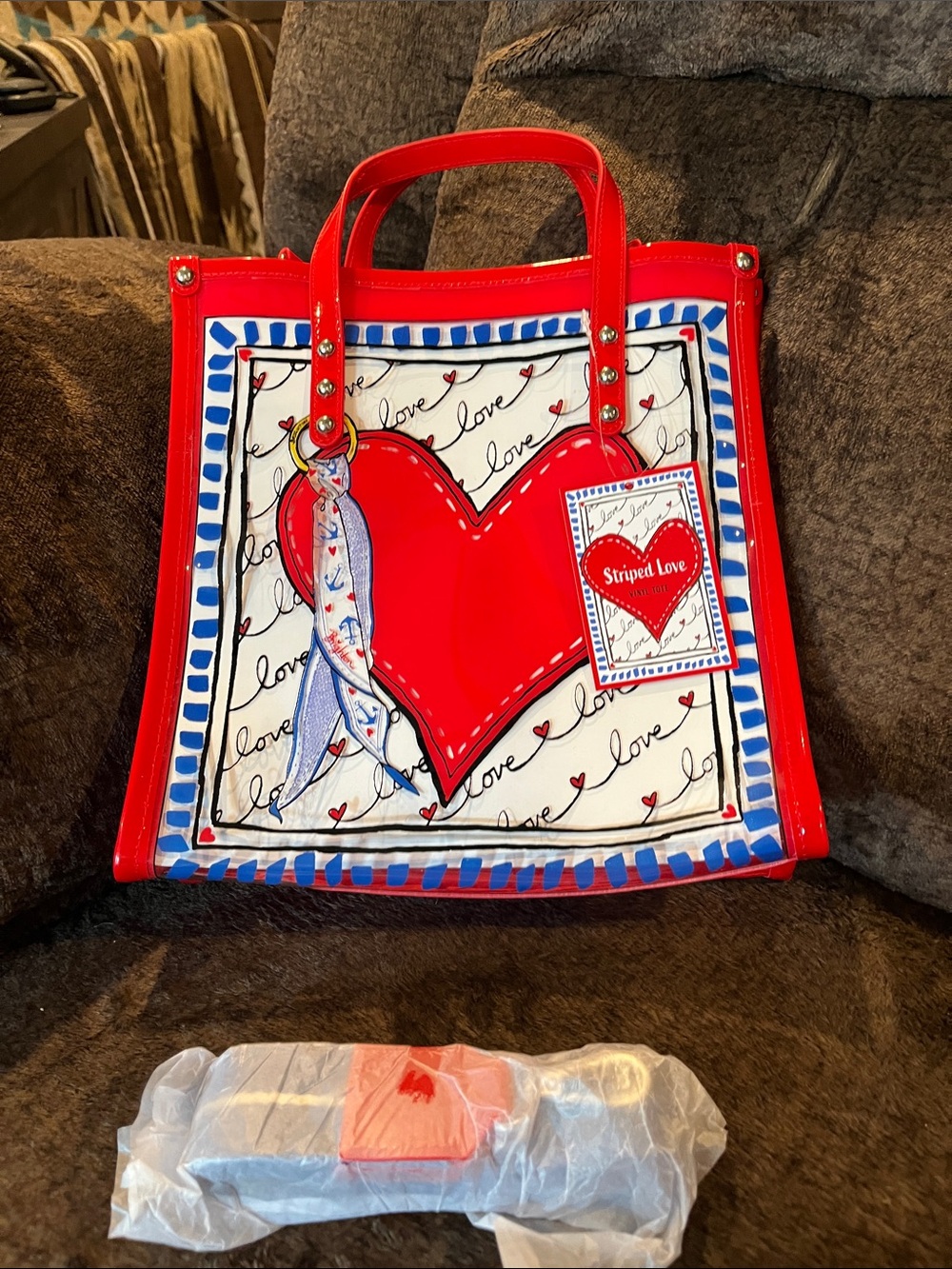 Brighton Red, White & Blue Heart Tote